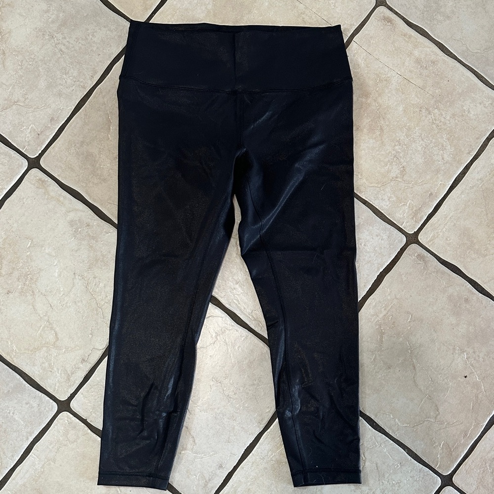 Lululemon Wunder Train High-Rise Tight 25” Radiate Foil Print Black size 12